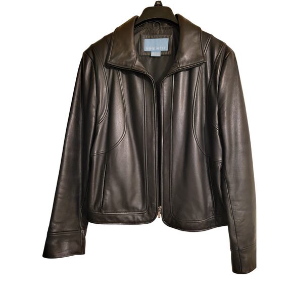Nine West | The Power Presence Jacket – Black Genuine Leather - Size XL - Picture 5 of 6